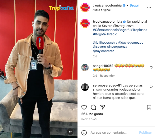 Ray Cabrera revealed to which celebrity he would make one of his services from the famous waffle business in which he works.  @tropicanacolombia/Instagram