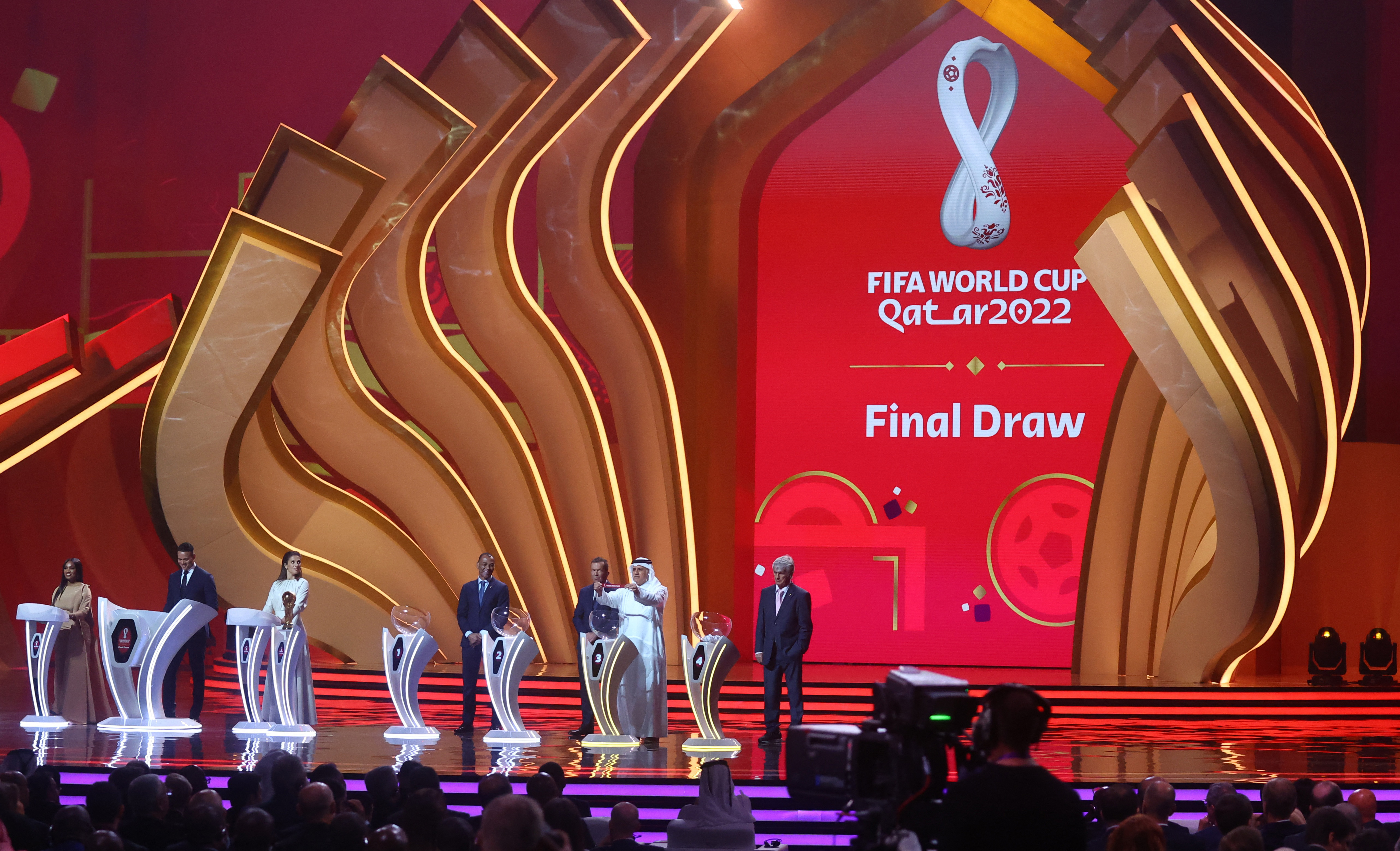 Soccer Football - World Cup - Final Draw - Doha Exhibition & Convention Center, Doha, Qatar - April 1, 2022 General view during the draw REUTERS/Ahmed Jadallah