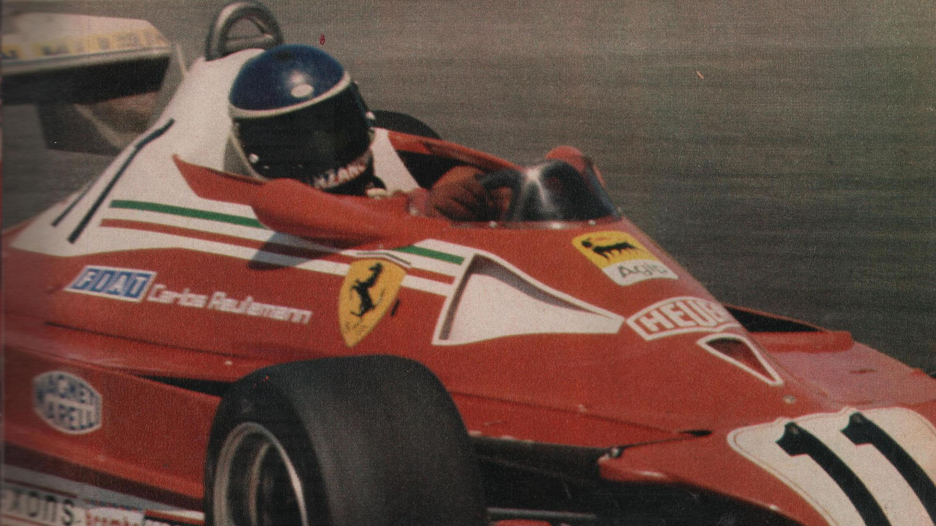 "Lole" Reutemann, a bordo de su Ferrari (Archivo revista CORSA)