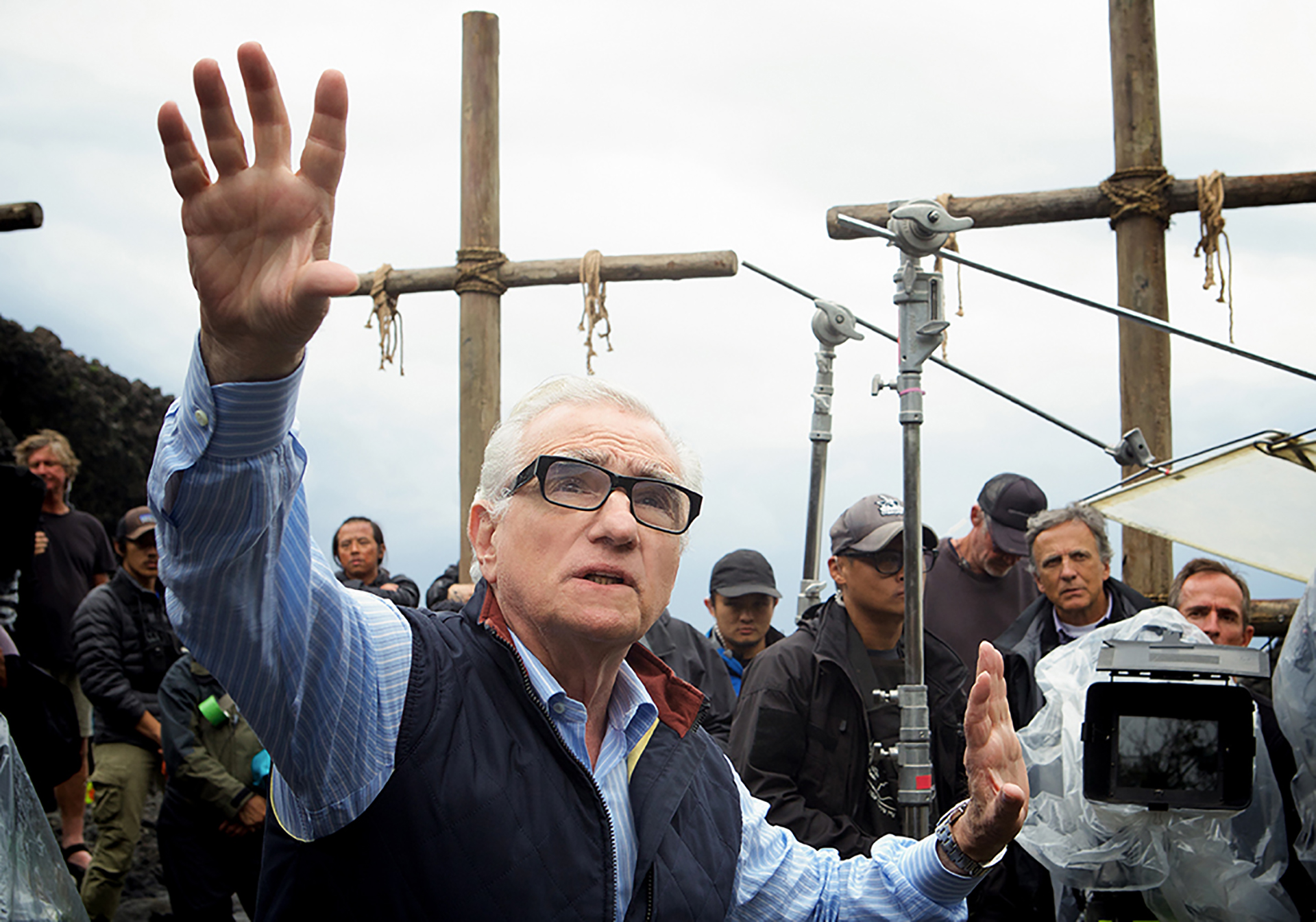 Scorsese durante el rodaje de "Silence" (2016)