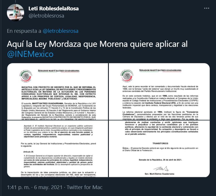 Morena Presentó Una Iniciativa De Ley Para Silenciar A Los Consejeros