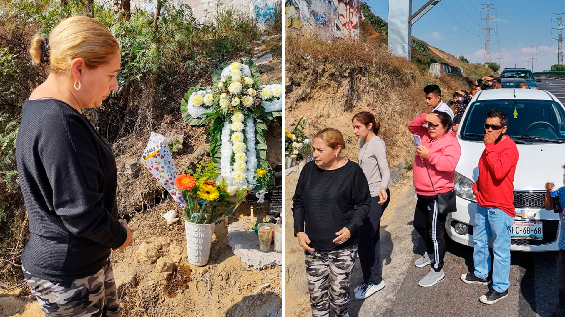 Los familiares de Ocaña han acudido en distintas ocasiones al sitio donde perdió la vida (Fotos: Instagram/@berthaocaa)