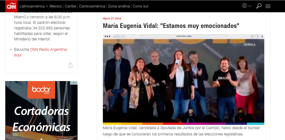 CNN refleja la victoria de la oposición en Buenos Aires 