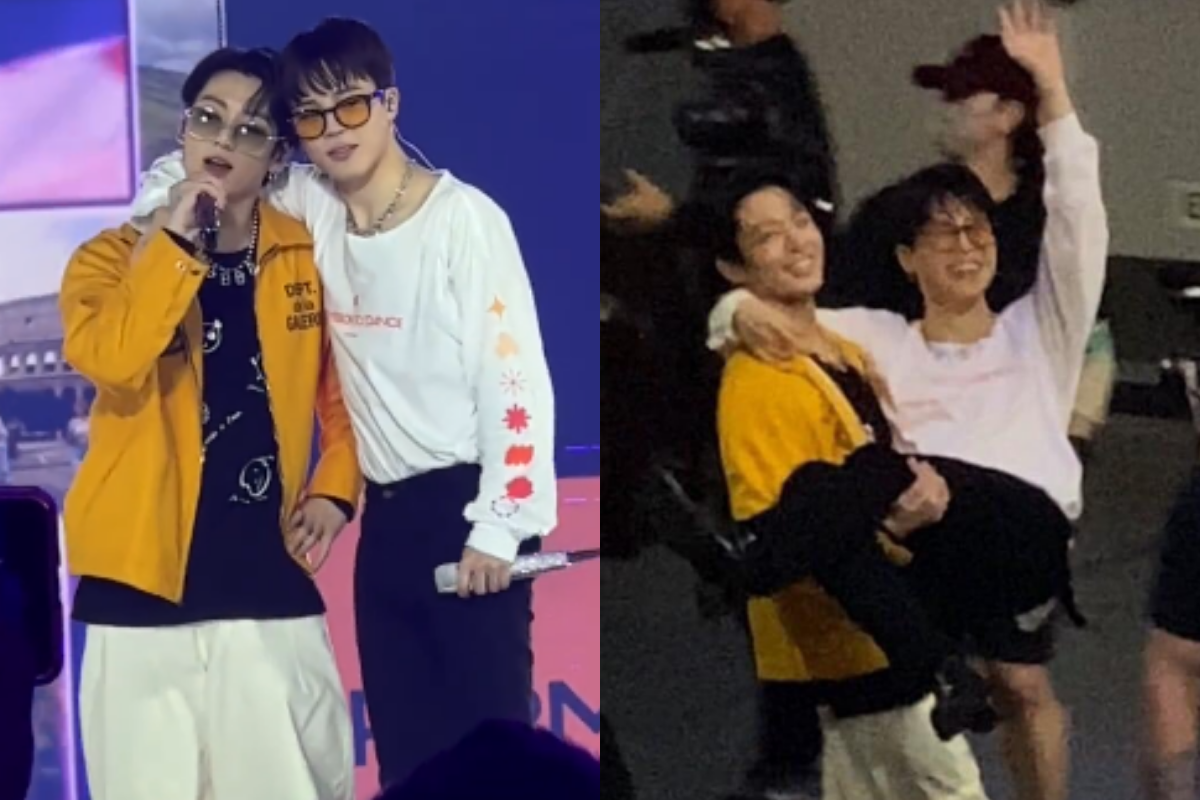 BTS: Jungkook made a furor by carrying Jimin in his arms after his concert in  Las Vegas - Infobae