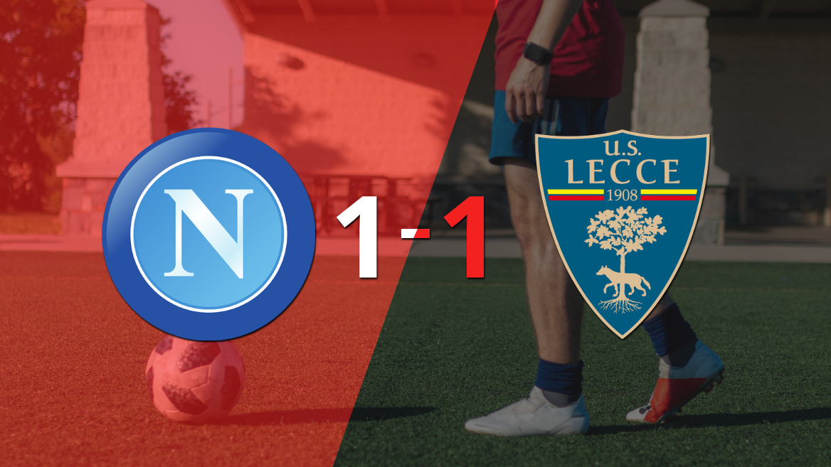 Napoli y Lecce igualaron 1 a 1