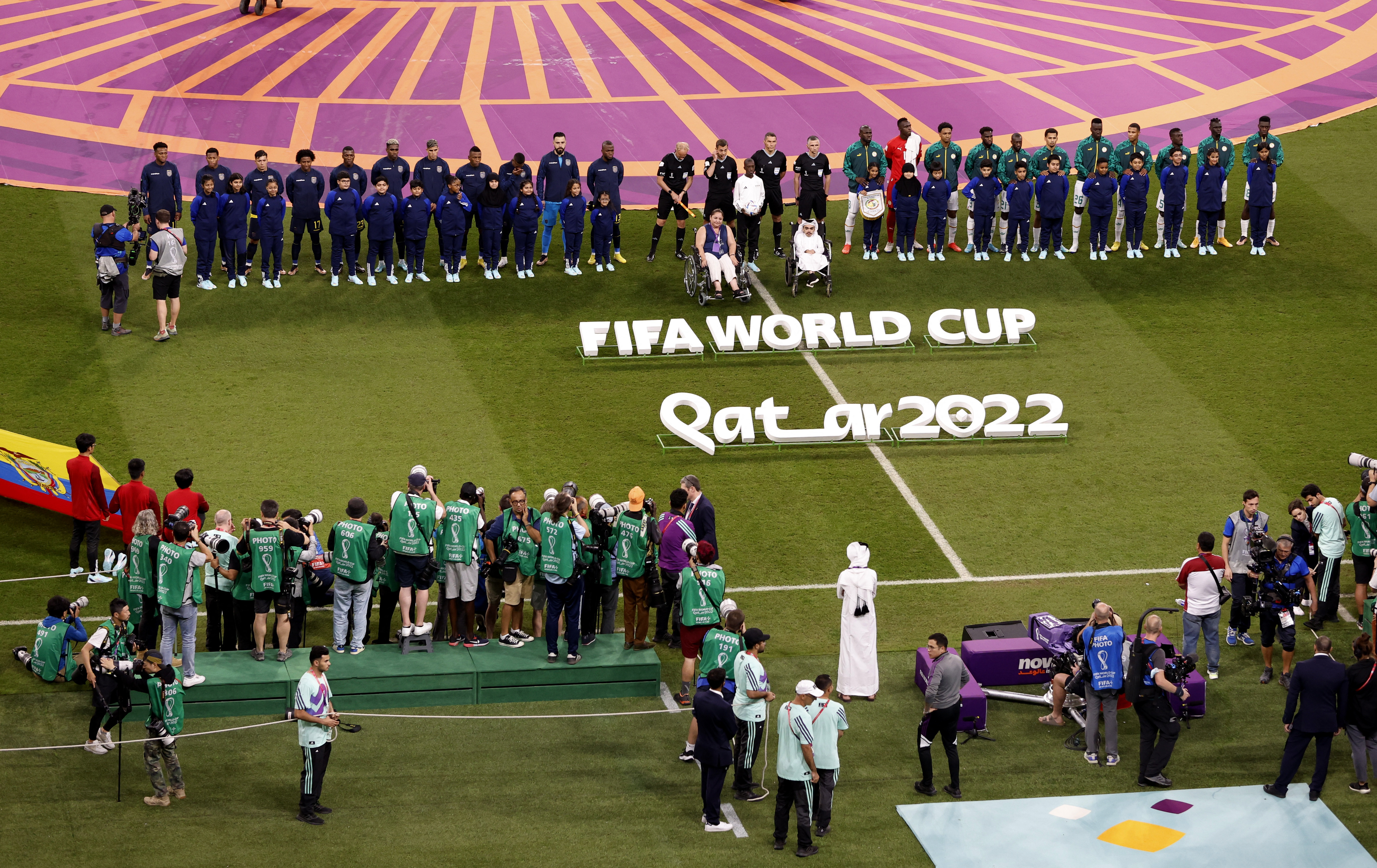 Todo listo en el Internacional Jalifa para el inicio del partido. REUTERS/Issei Kato