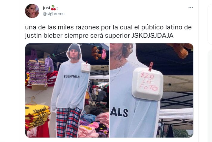 Justin Bieber returns to Mexico and users react with funny memes (Photo: Twitter / @sighrems)