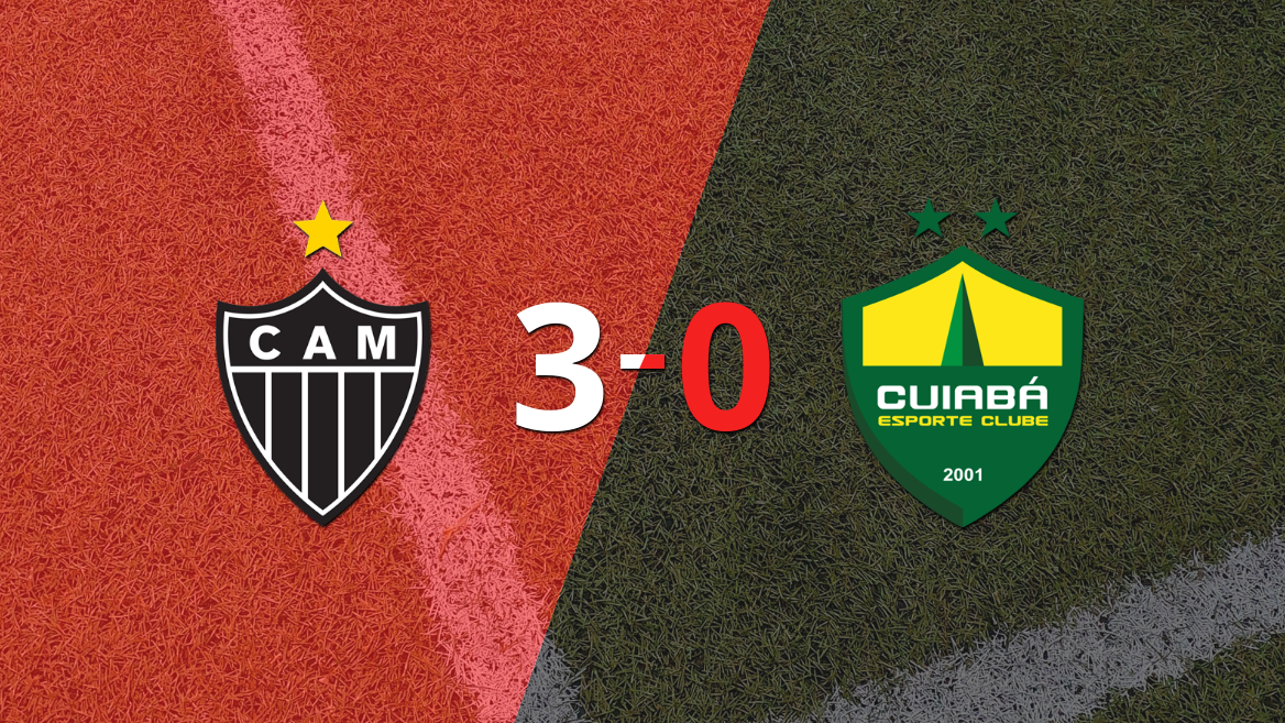 Keno impulsó la victoria de Atlético Mineiro frente a Cuiabá con dos goles