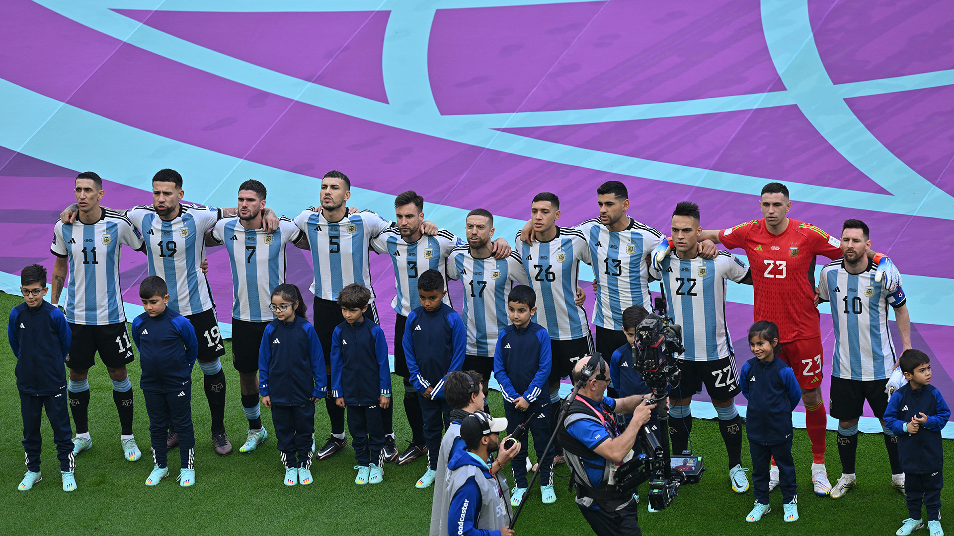 El himno de la selección argentina (AFP)