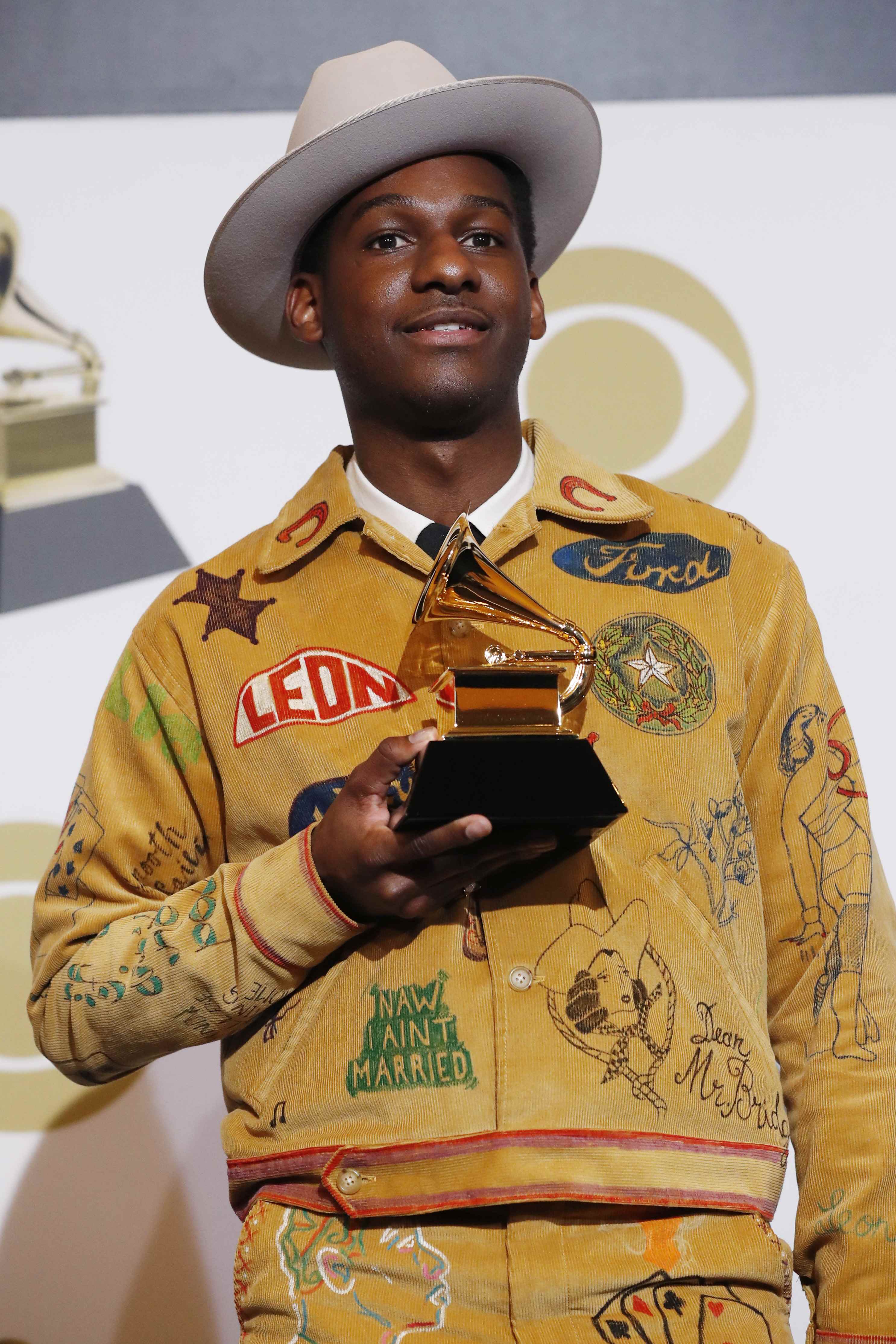 61st Grammy Awards - Photo Room - Los Angeles, California, U.S., February 10, 2019 - Leon Bridges wins Best Traditional R&B Performance for "Bet Ain't Worth The Hand" REUTERS/Mario Anzuoni