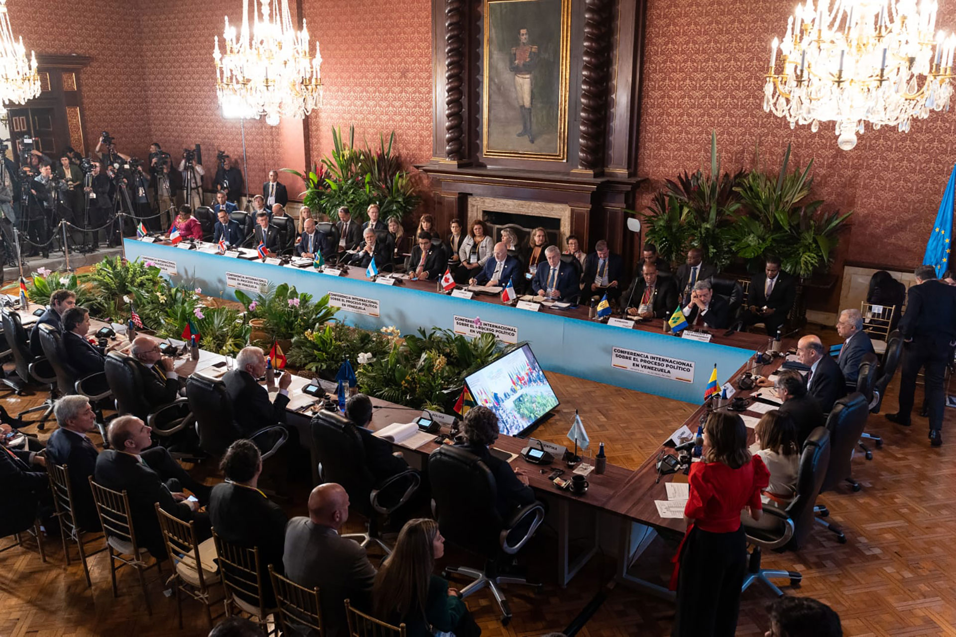 Las deliberaciones de la Conferencia Internacional sobre el proceso político en Venezuela con la participación de representantes de casi 20 países
