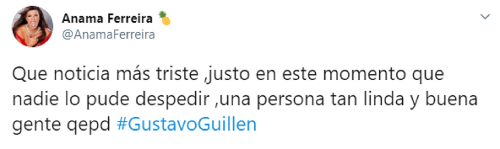 El mensaje de Anamá Ferreira