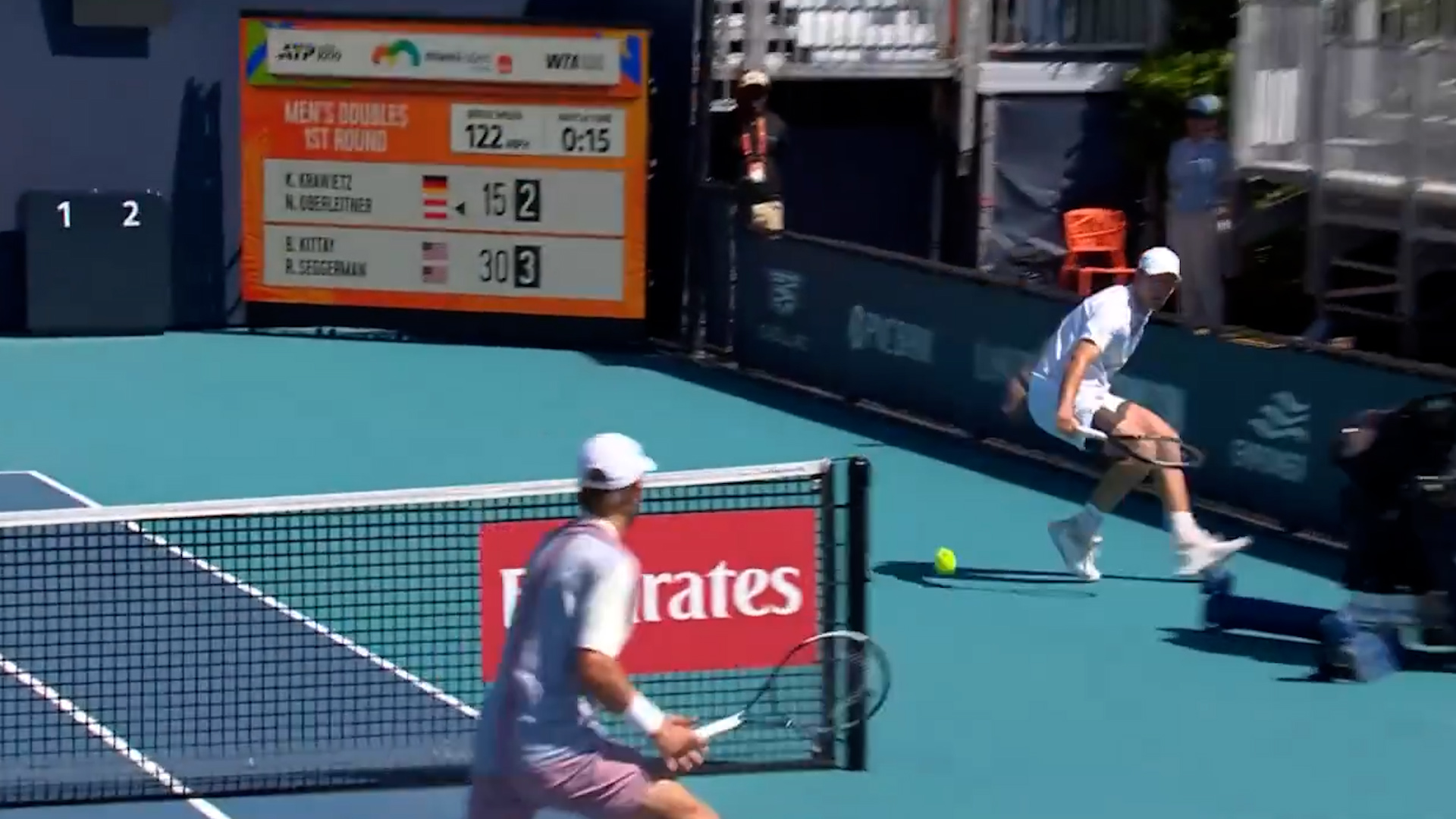 "Simplemente incre&iacute;ble": el punto ganador con el poste como aliado que caus&oacute; sensaci&oacute;n en el Masters 1000 de Miami