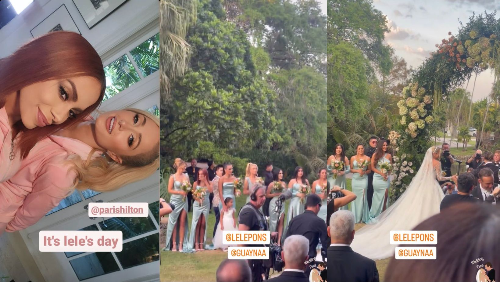 Paris Hilton y Anitta fueron damas de compañía en la boda de Lele Pons.
(@AnitaPess)