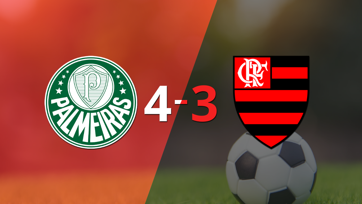 Flamengo no pudo con Palmeiras pese al doblete de Gabriel Barbosa