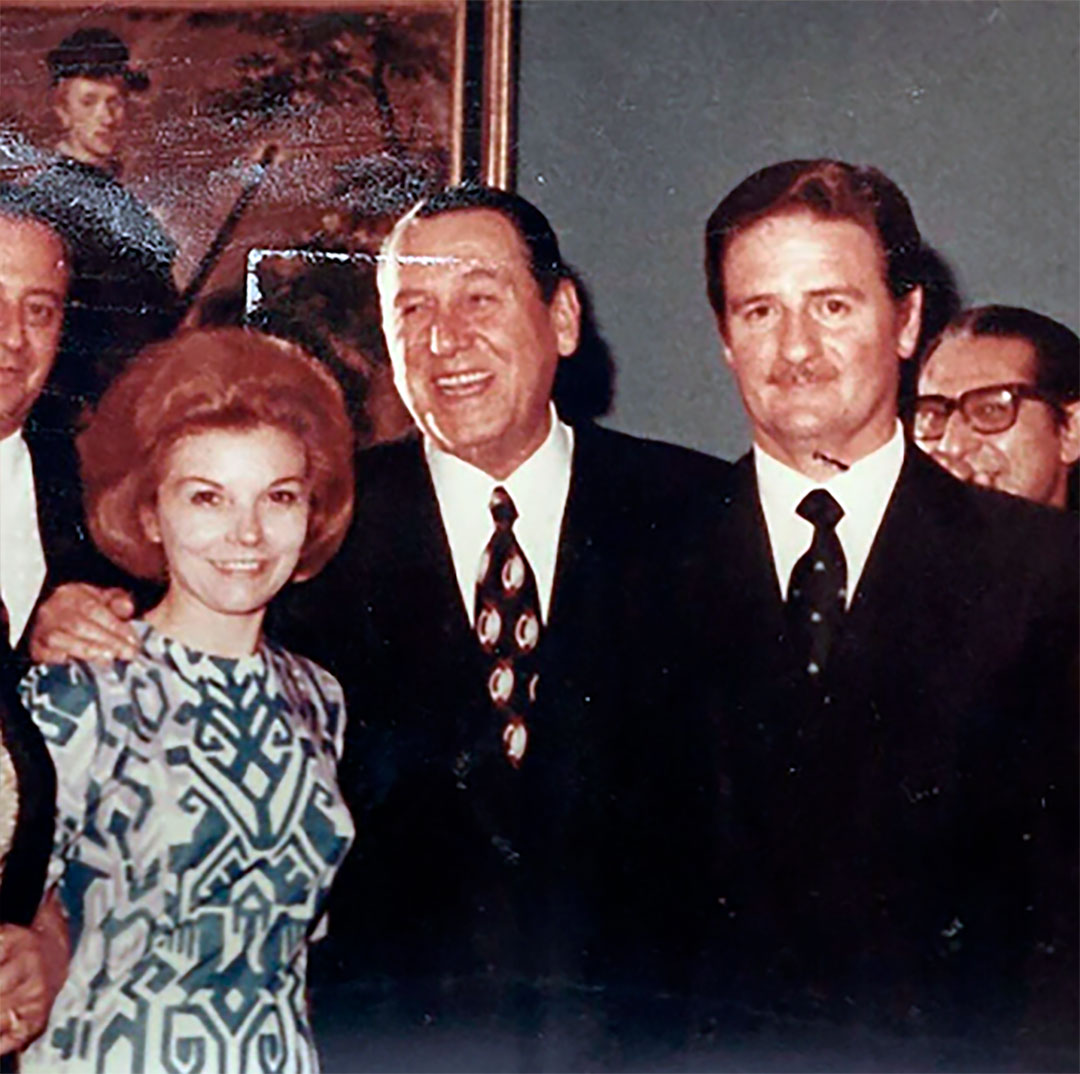 El matrimonio Perón con el delegado Jorge Daniel Paladino