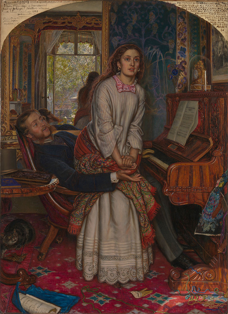 Annie Miller en "El despertar de la conciencia", de William Holman Hunt