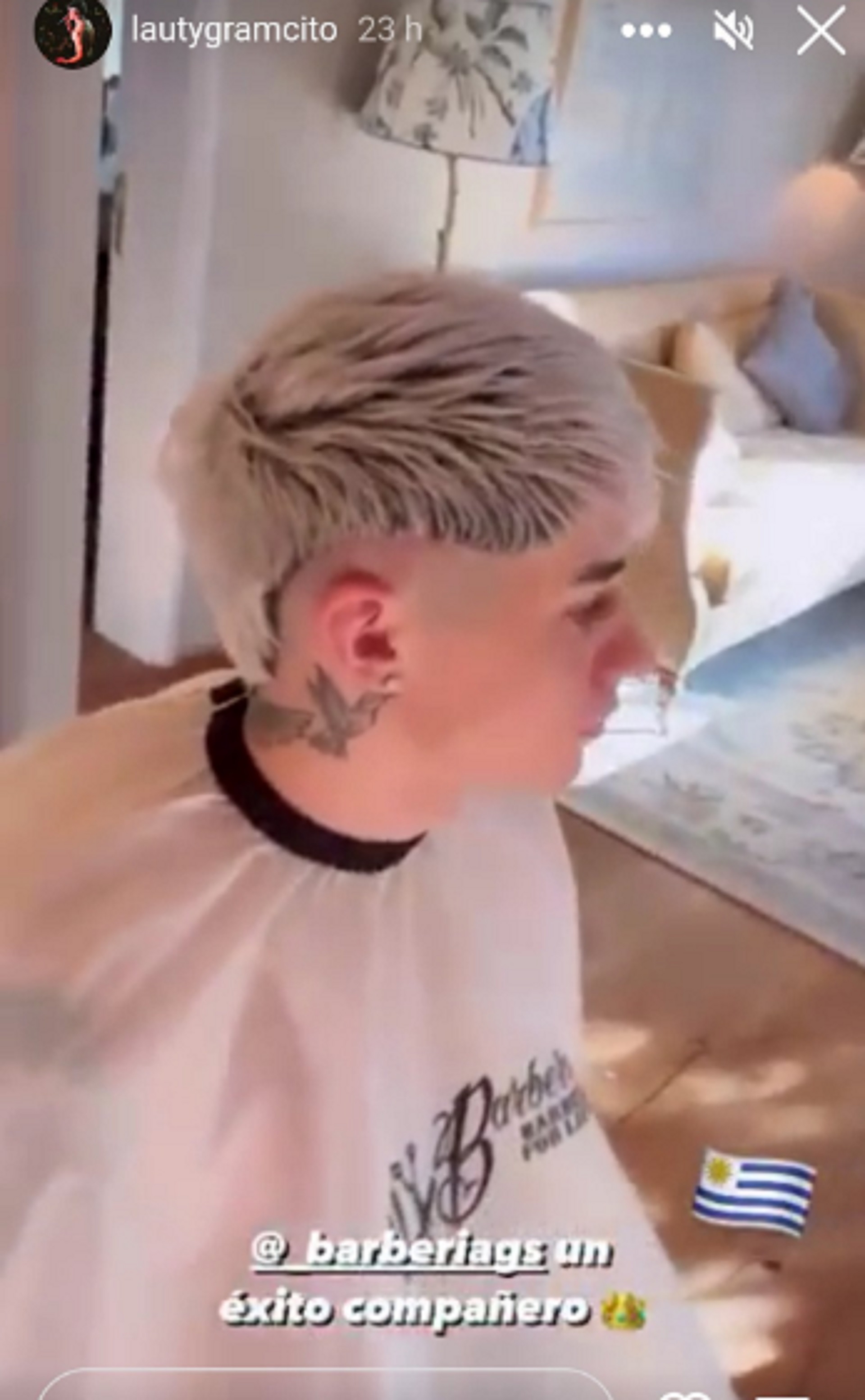 La foto que posteó Lauty Gram en el mismo hotel de Uruguay que la China Suárez (Instagram)