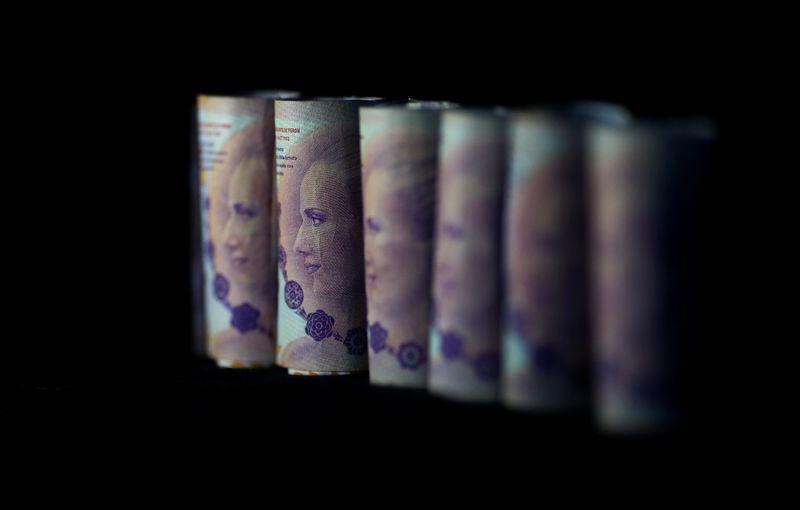 Billetes de cien pesos argentinos. (Reuters)
