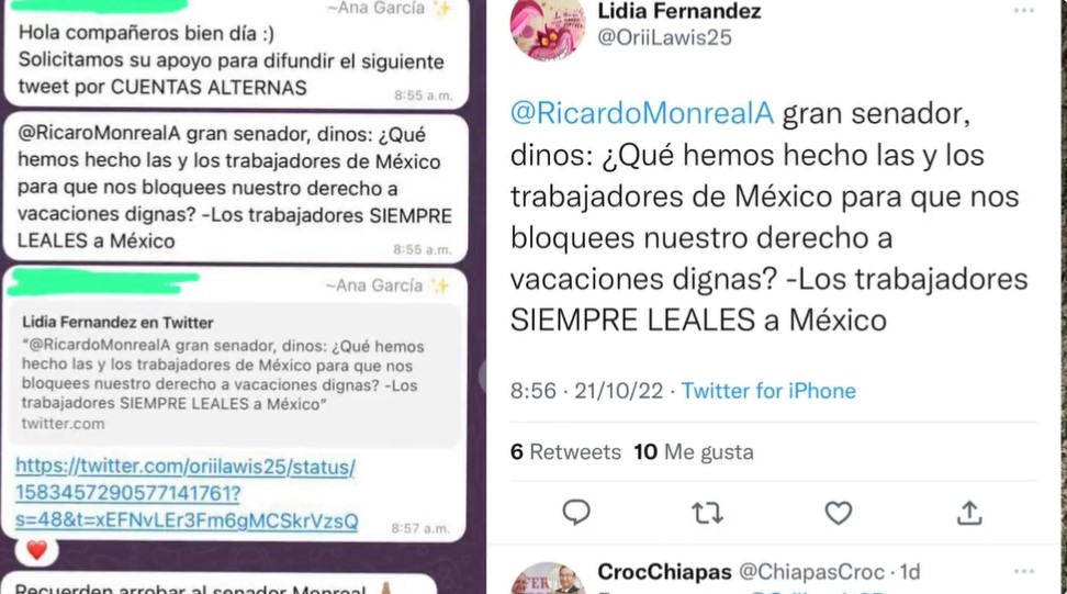 Ricardo Monreal negó haber pospuesto la discusión sobre la iniciativa de la ampliación de vacaciones para los trabajadores (foto: @RicardoMonrealA)