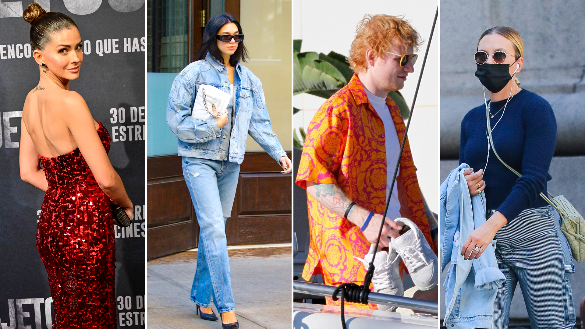 Los estilos casuales de Dua Lipa y Scarlett Johansson y el piyama de Ed Sheeran: celebrities en un click
