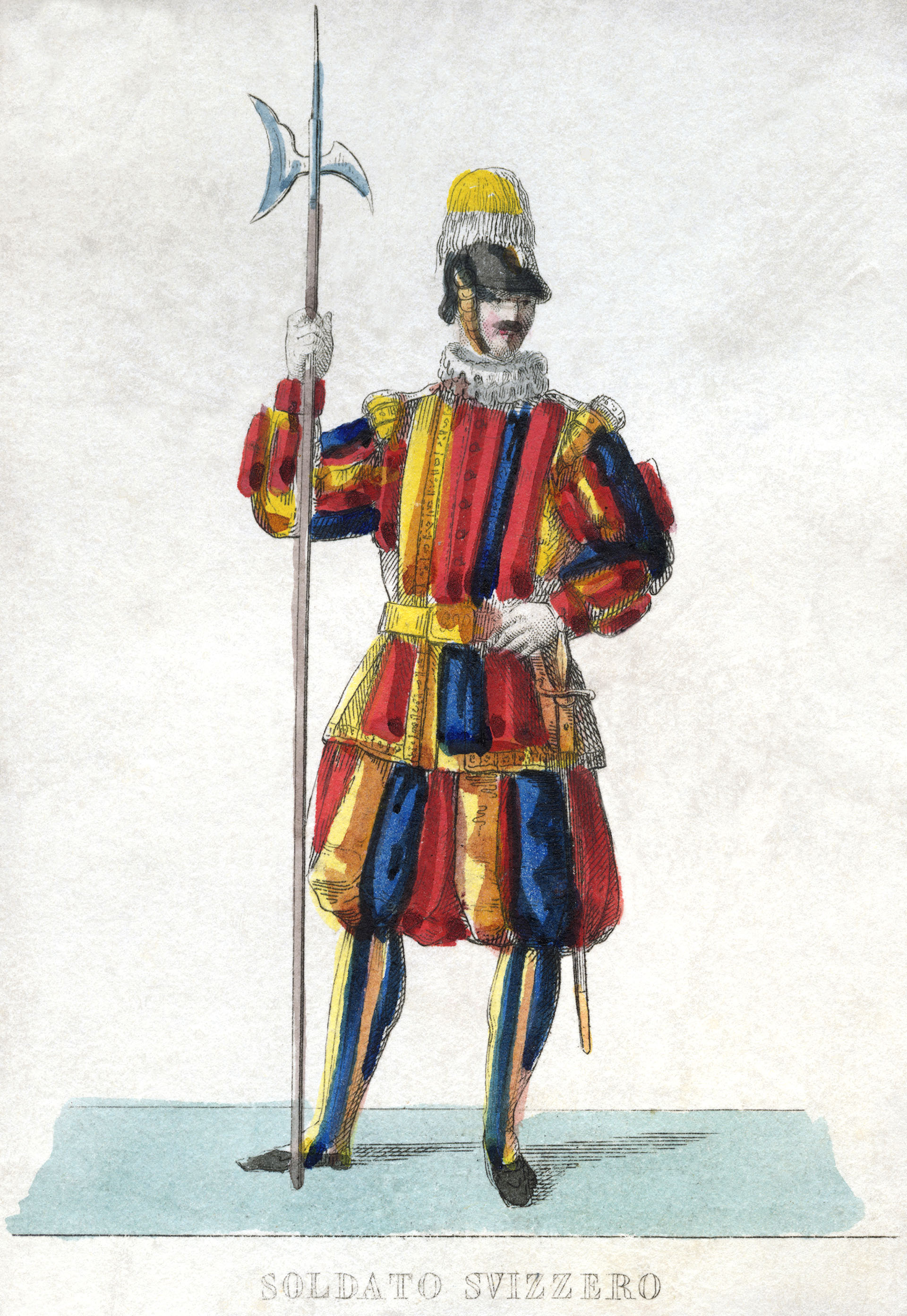 Un miembro de la guardia pontificia en una pintura de 1839 (Hulton Archive/Getty Images)