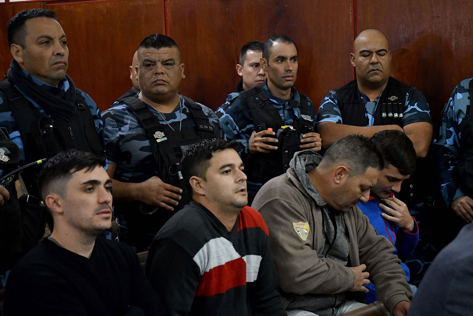 Los cuatro policías culpables de la muerte de los cuatro chicos en San Miguel del Monte (Télam)