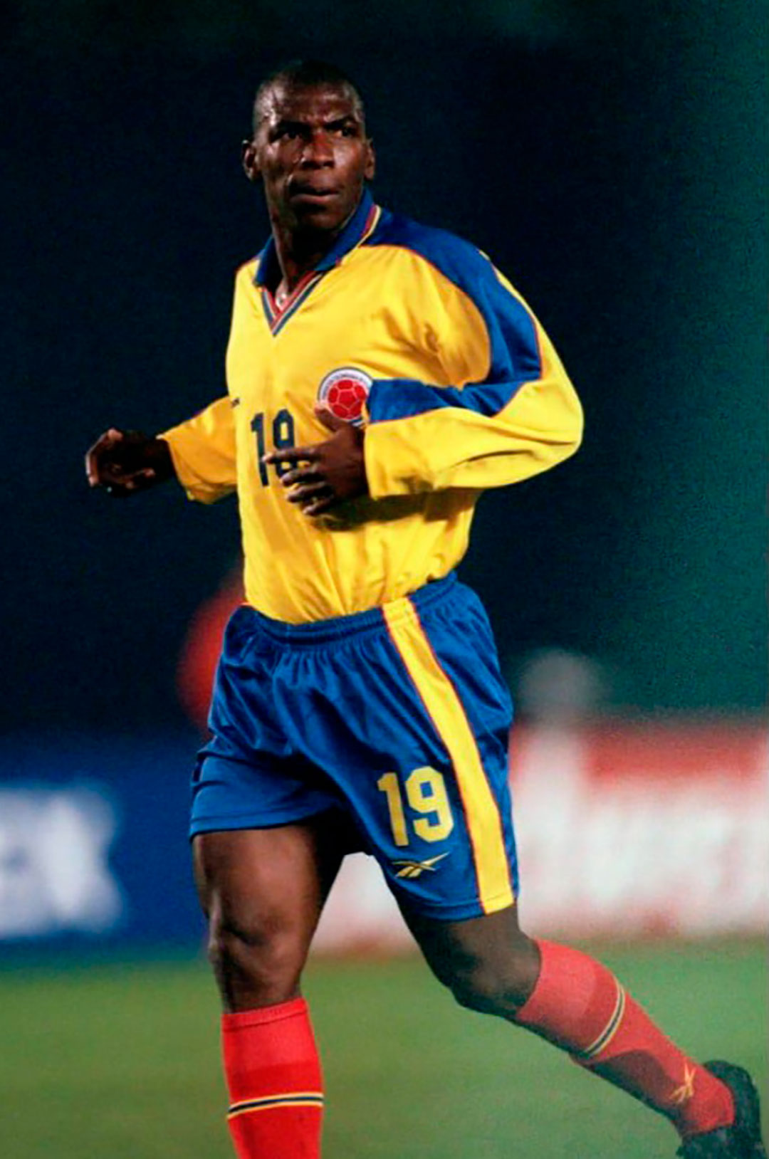 Con la casaca de la selección Colombia: se lesionó en la Copa América 2004
