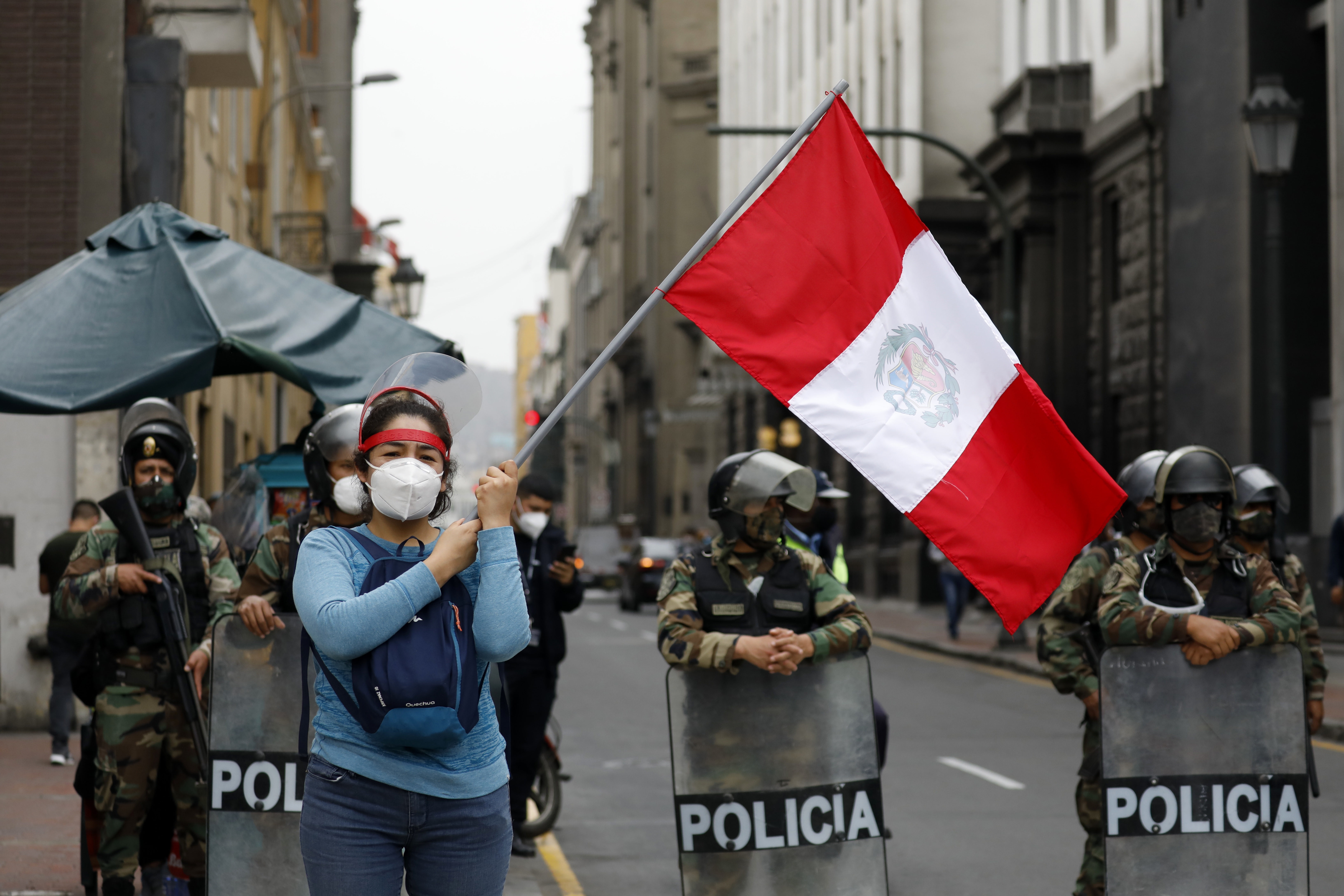 10/11/2020 Protestas contra la vacancia del expresidente de Perú Martín Vizcarra.
POLITICA 
MARIANA BAZO / ZUMA PRESS / CONTACTOPHOTO

