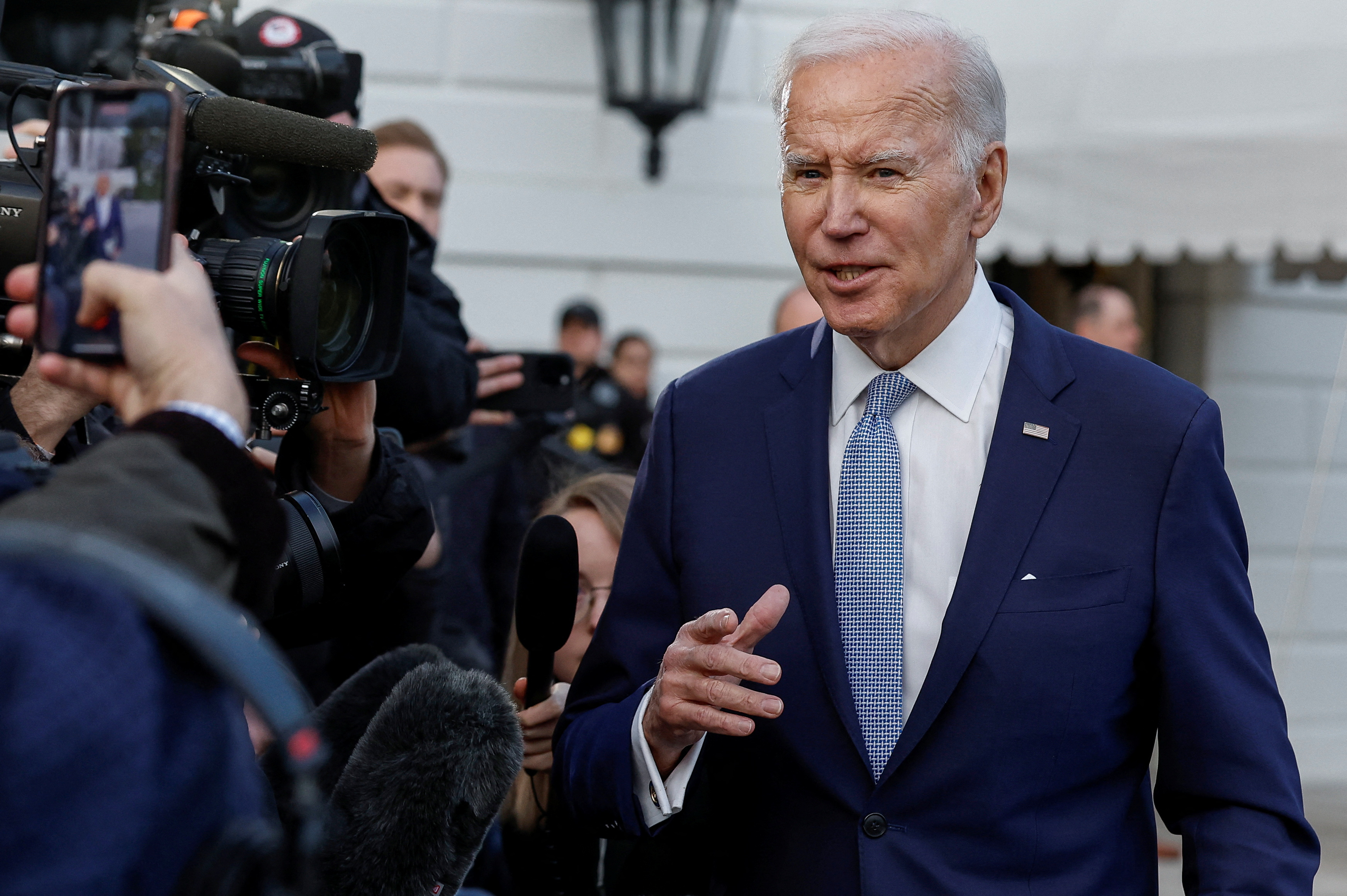 Biden confirmed his intention to run for re-election but indicated that the official announcement could take time.  (Reuters)
