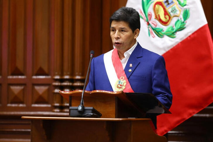 El presidente de Perú, Pedro Castillo (Víctor Vásquez/Congreso de Perú/Distribuido vía REUTERS)