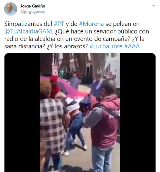 Y los abrazos?”: denunciaron pelea entre simpatizantes de Morena y PT en  CDMX - Infobae