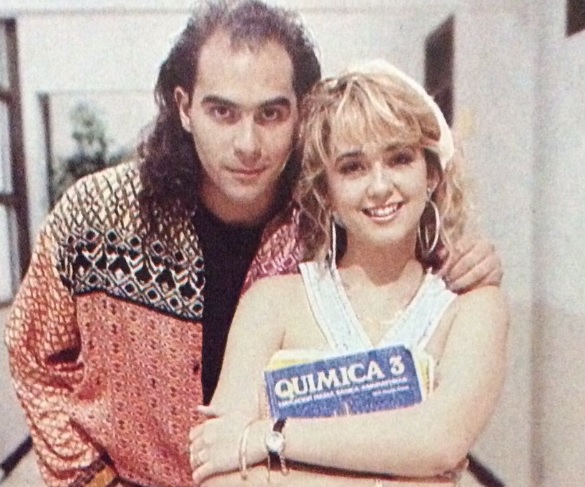 Andrea Legarreta y Héctor Suárez Gomís en "Alcanzar una estrella"