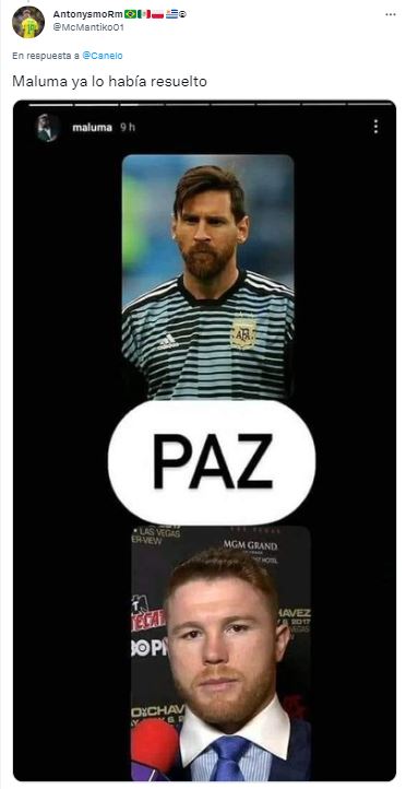 Memes que dejó la disculpa de Canelo a Messi (Twitter)
