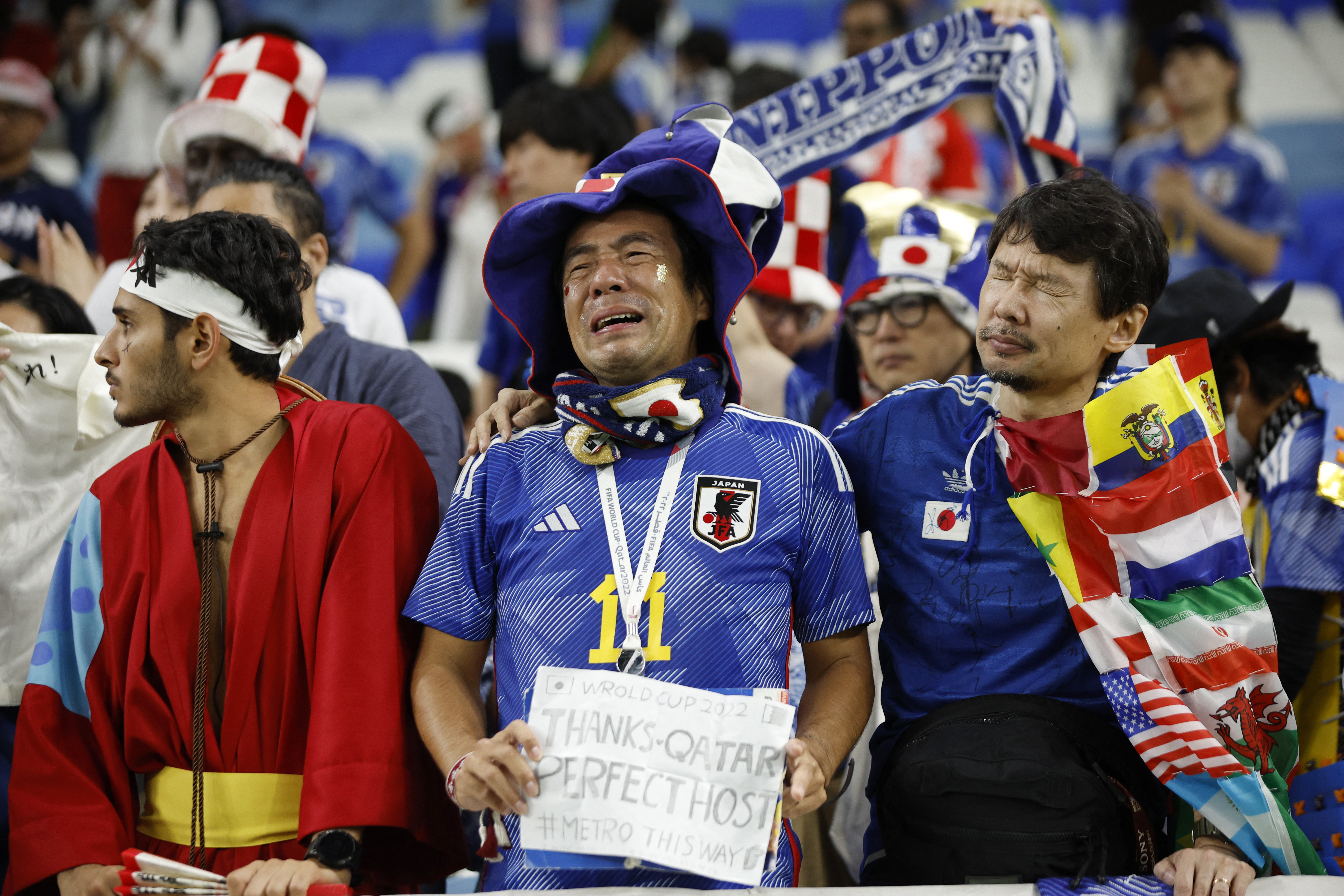 "Gracias Qatar por ser un perfecto anfitrión ", el mensaje de un japonés (REUTERS/John Sibley)