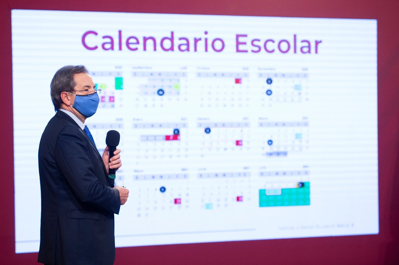 Esteban Moctezuma, titular de la Secretaría de Educación Pública, presentó el calendario para el ciclo escolar 2020-2021 en México (Foto: SEP)