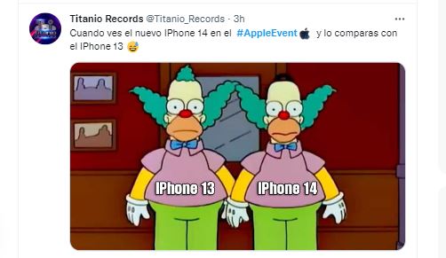 Internautas reaccionaron con memes a la presentación del iPhone 14 y los nuevos productos de Apple (Foto: Captura de pantalla Twitter)