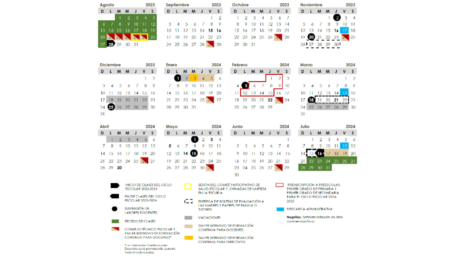 En el calendario oficial de la SEP, al menos durante ocho viernes del siguiente curso escolar se suspenderán las clases por juntas del consejo técnico. (Diario Oficial de la Federación)