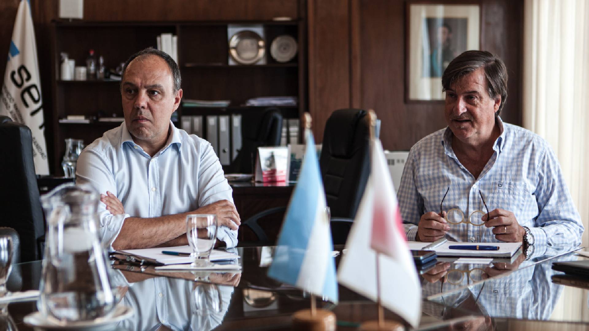 Autoridades del Senasa, entre ellos el Vicepresidente del organismo, ayer en la reunión con la Embajada de Japón 