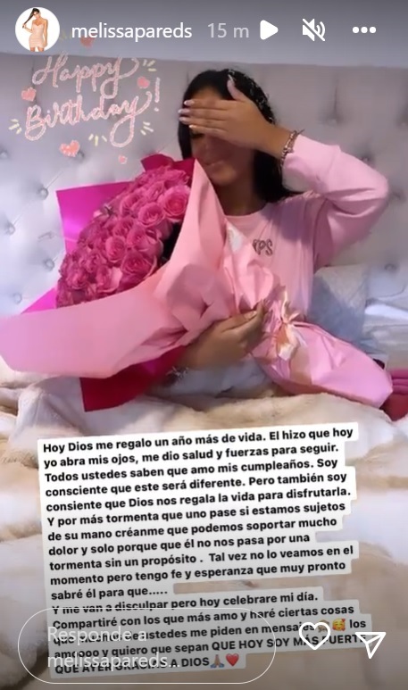 Melissa Paredes celebra su cumpleaños publicando en sus redes.| Instagram.