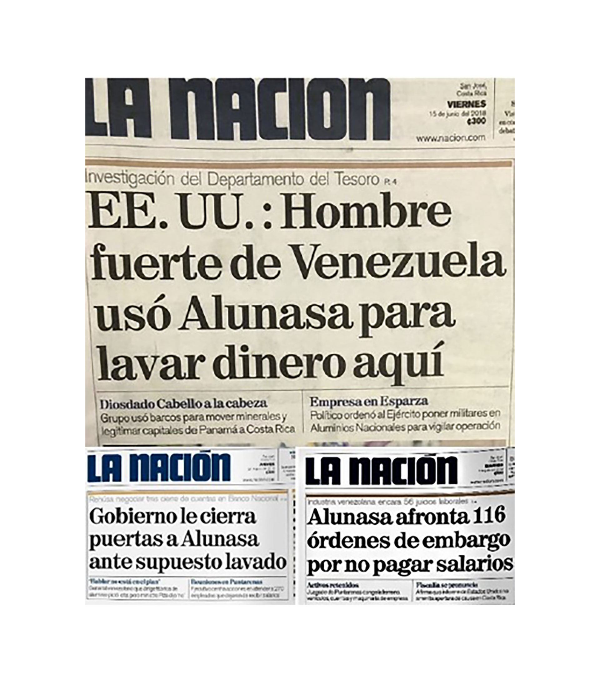 La prensa en Costa Rica ha publicado reiterados artículos sobre el reclamo laboral y situación de Alunasa
