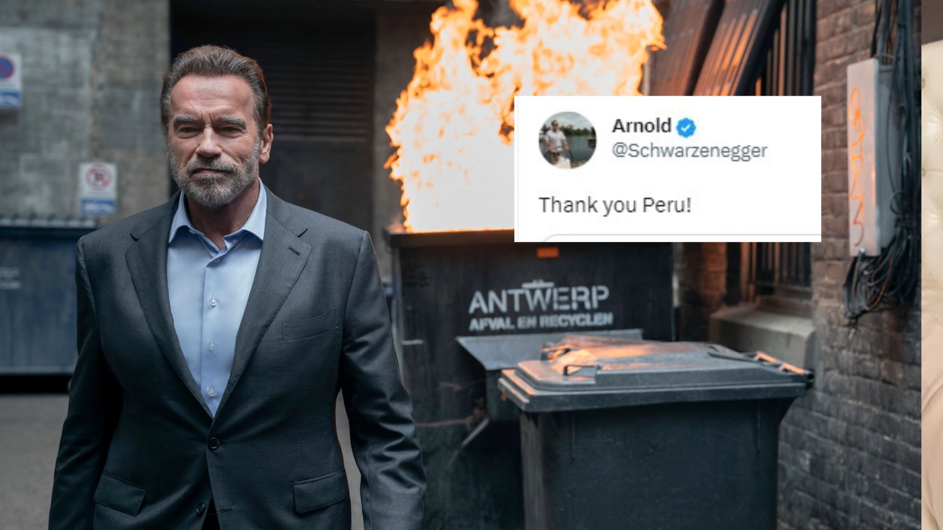 Arnold Schwarzenegger agradeció al Perú por poner en tendencia ‘Fubar’, serie que protagoniza en Netflix