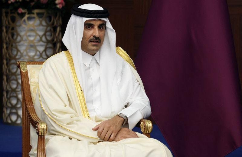 FOTO DE ARCHIVO. El emir de Qatar, el jeque Tamim bin Hamad al-Thani. Sputnik/Vyacheslav Prokofyev/Pool vía REUTERS