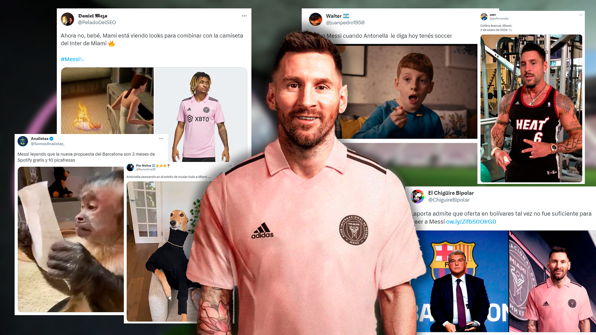 Los mejores memes de la llegada de Messi a Inter Miami de la MLS