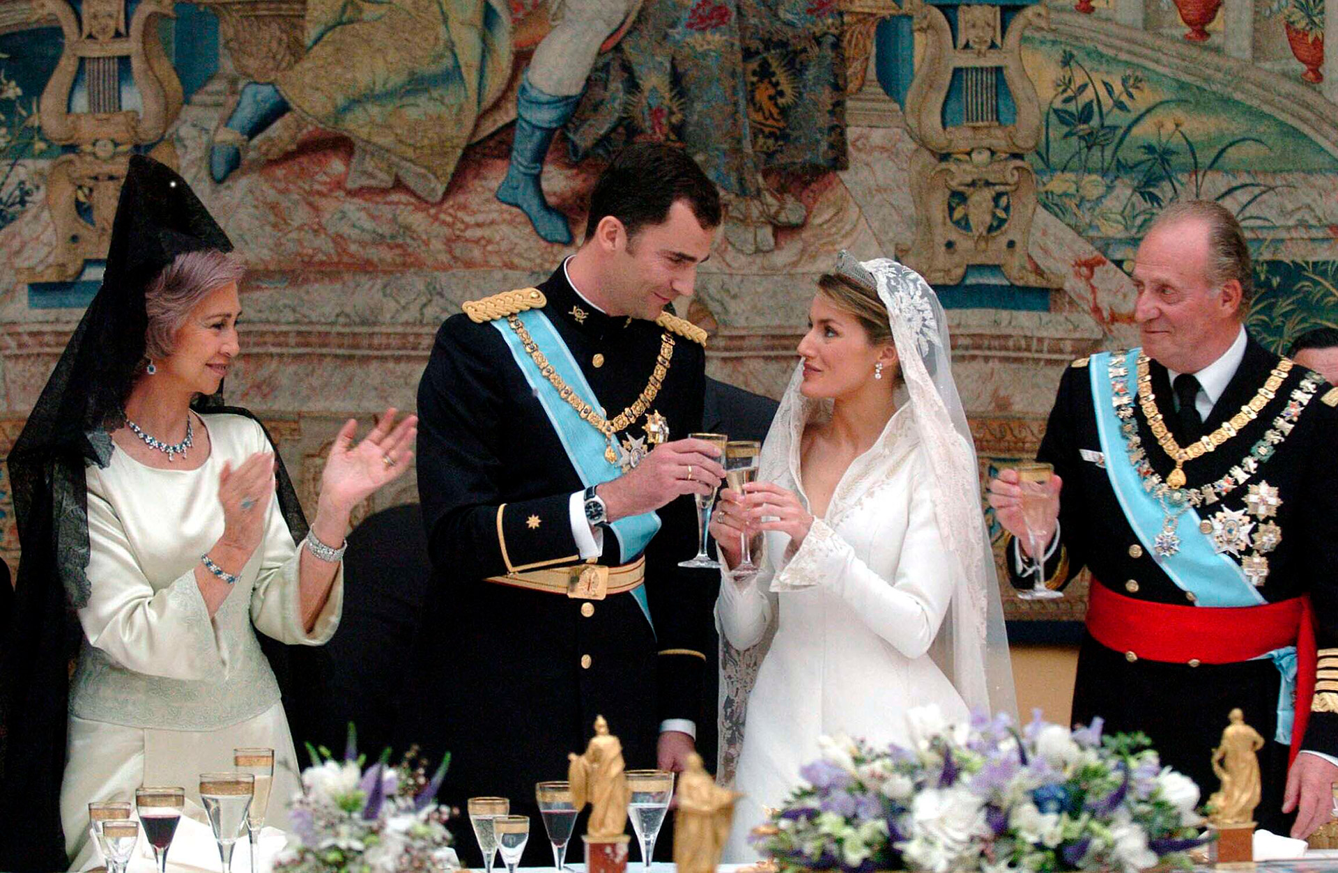 La boda real entre el príncipe Felipe y Letizia Ortiz en 2004 (Photo©2004: The Grosby Group)