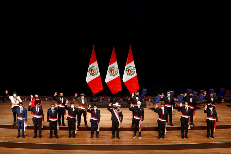 El presidente de Perú, Pedro Castillo completó su gabinete (FOTO: REUTERS)