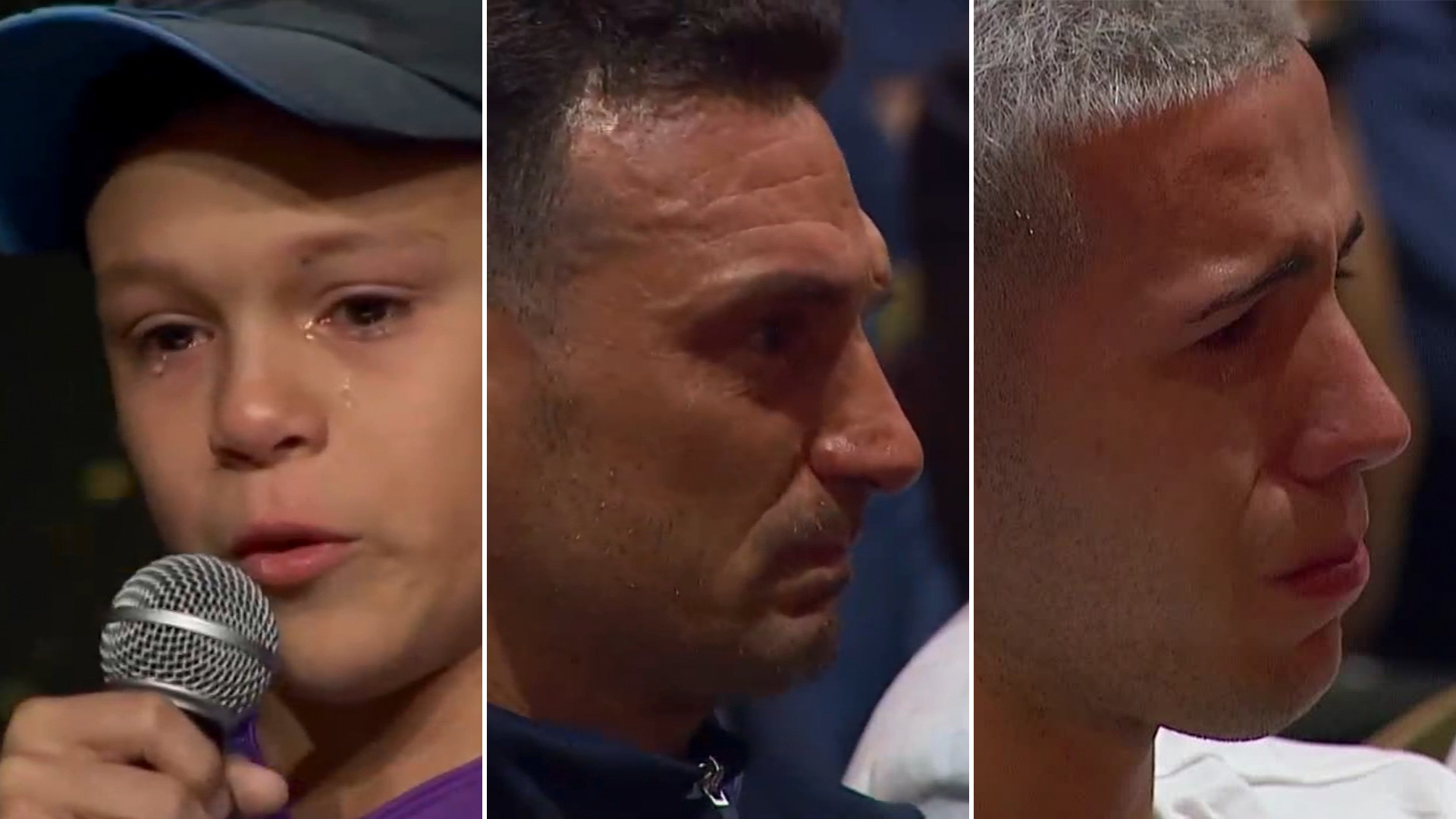 Quién es José Andrada, el nene que hizo emocionar a todos en el homenaje de la Conmebol a la Selección: las lágrimas de Scaloni y Enzo Fernández