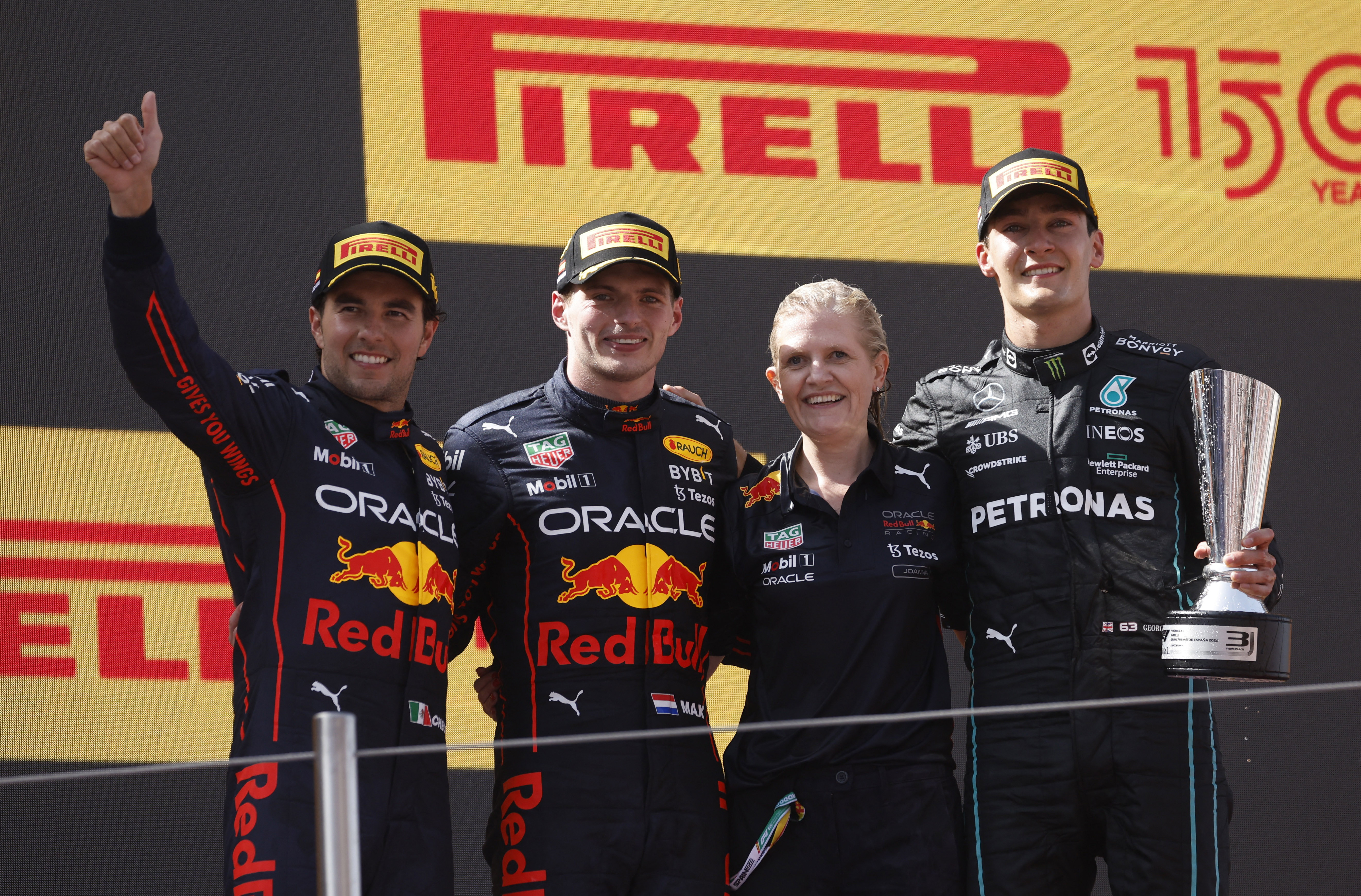 Red Bull cerró un doblete en el podio en el GP de España (Foto: REUTERS/Albert Gea)