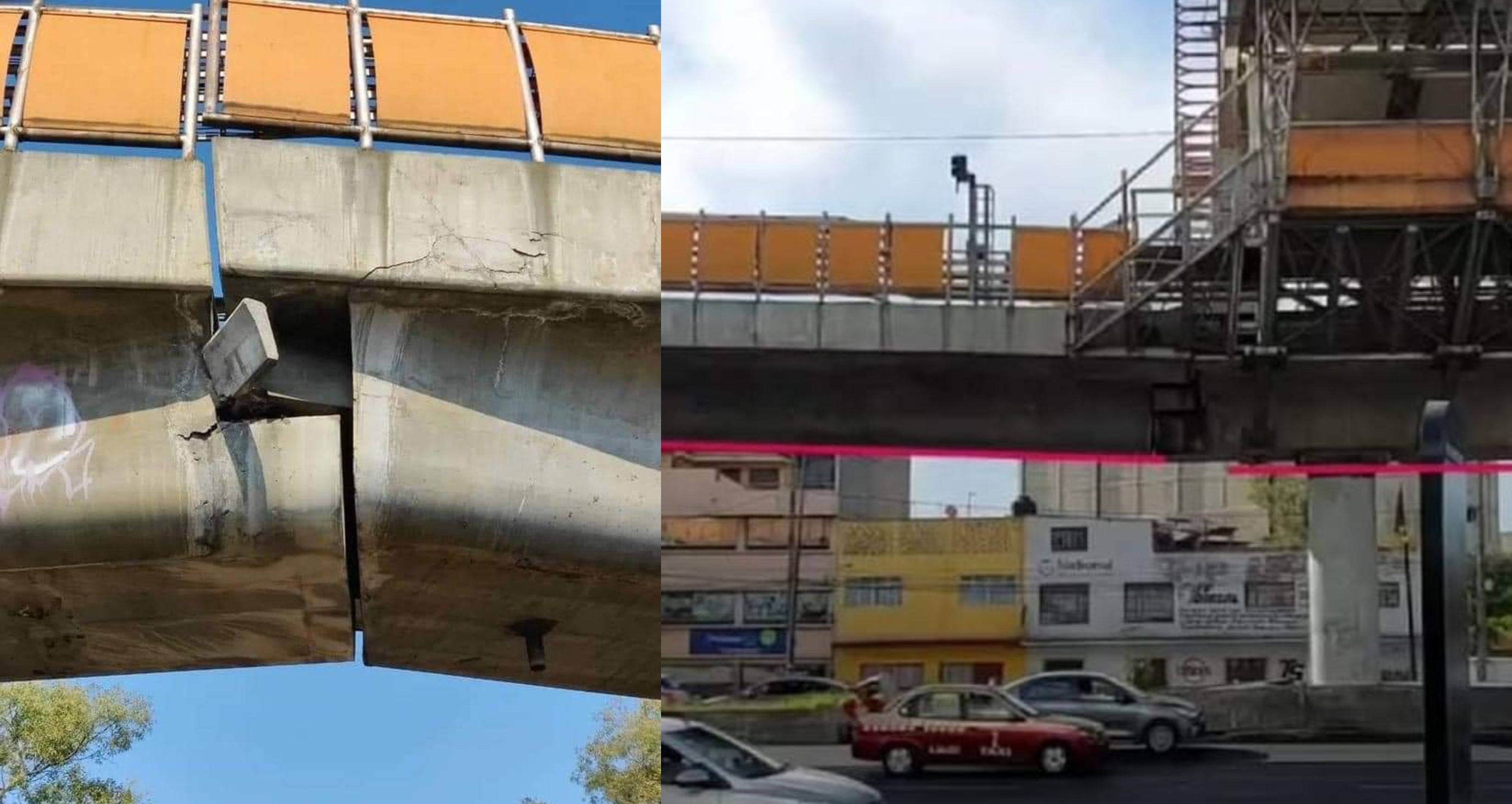 Usuarios en redes sociales han expuesto fallas en las estructuras de distintas estaciones del Metro de la Ciudad de México (Fotos: Twitter / @TenienteCorazon / @xicortesgaitan)
