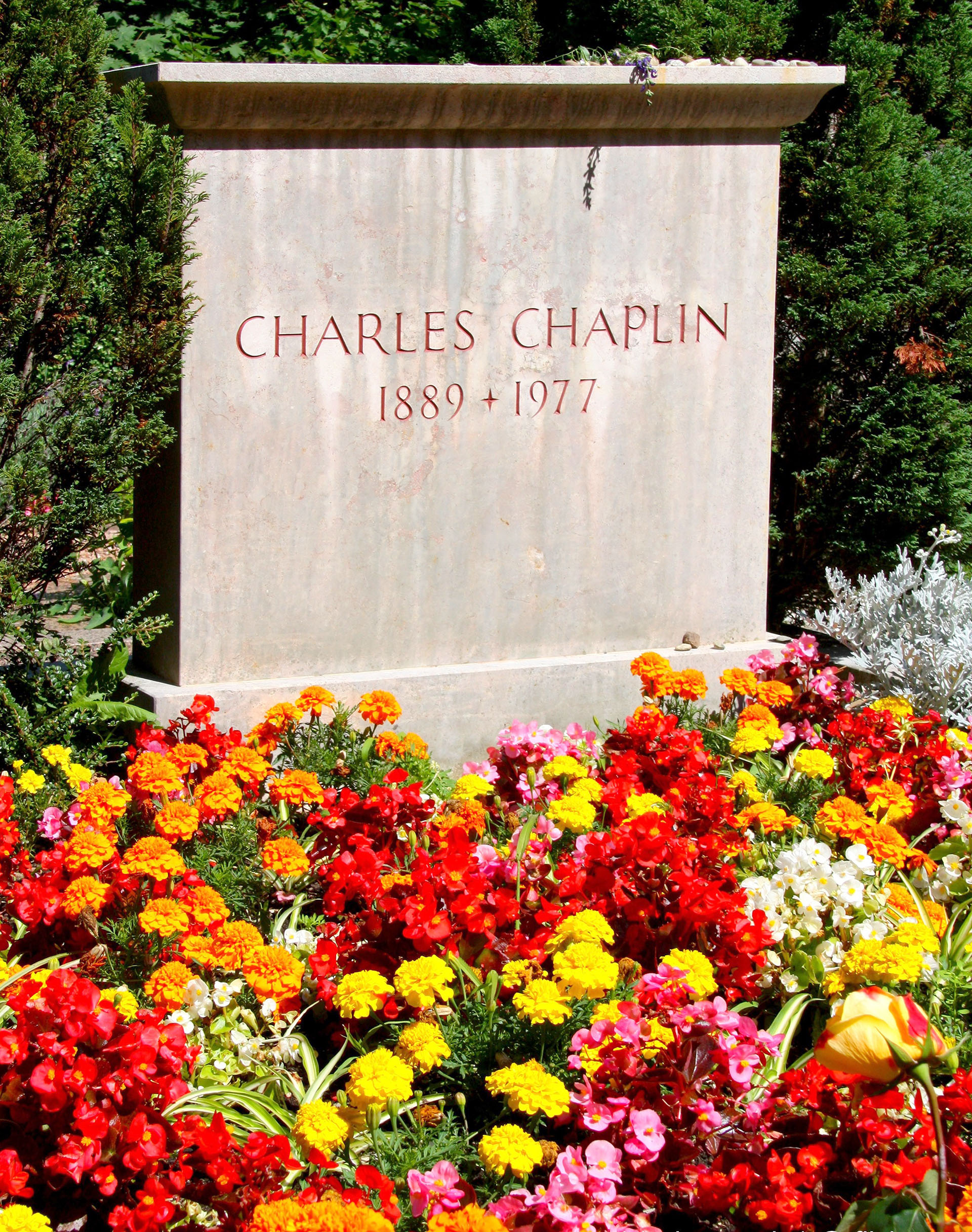 La tumba de Charles Chaplin (Creative commons)